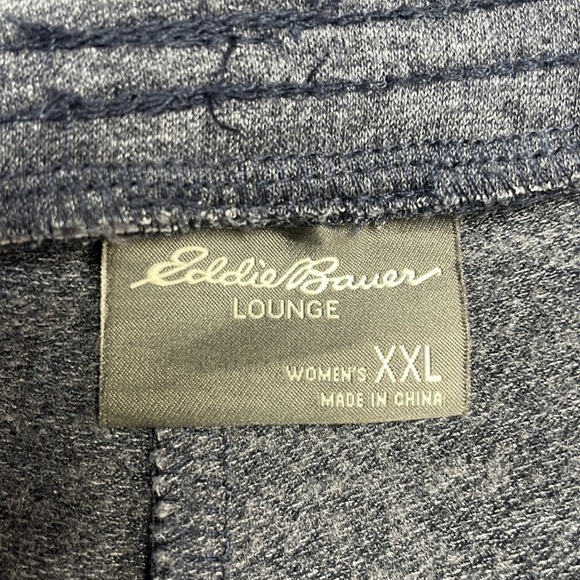 Eddie Bauer Jogger Sweatpants Pockets Elastic Waist Loungewear Comfy Navy XXL - Picture 9 of 10